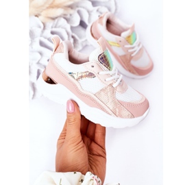 Scarpe sportive per ragazze sneaker rosa 3
