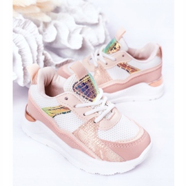 Scarpe sportive per ragazze sneaker rosa 4