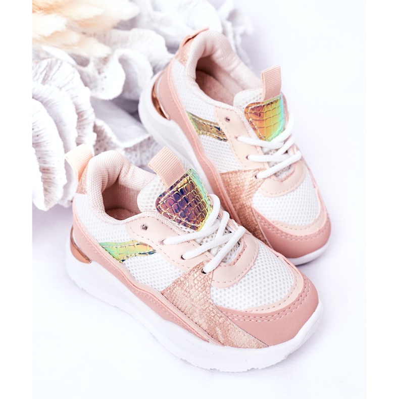 Scarpe sportive per ragazze sneaker rosa 5
