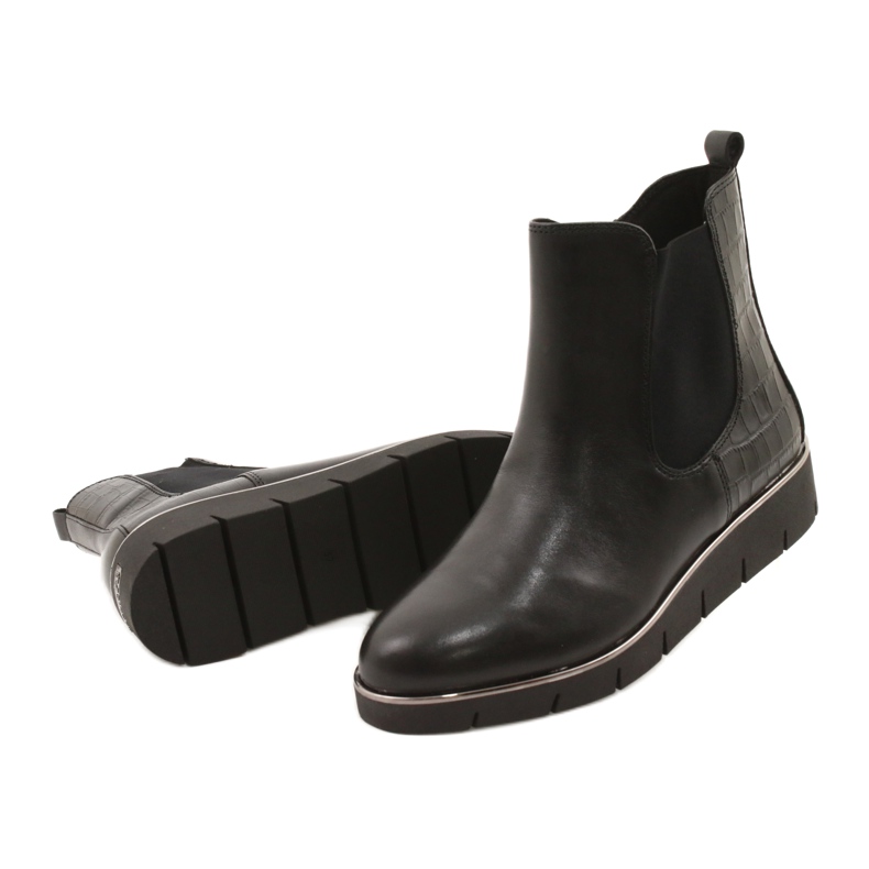 Caprice Stivali con zeppa Sistema Walking On Air 25339 Nero 3