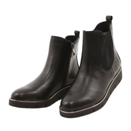 Caprice Stivali con zeppa Sistema Walking On Air 25339 Nero 2