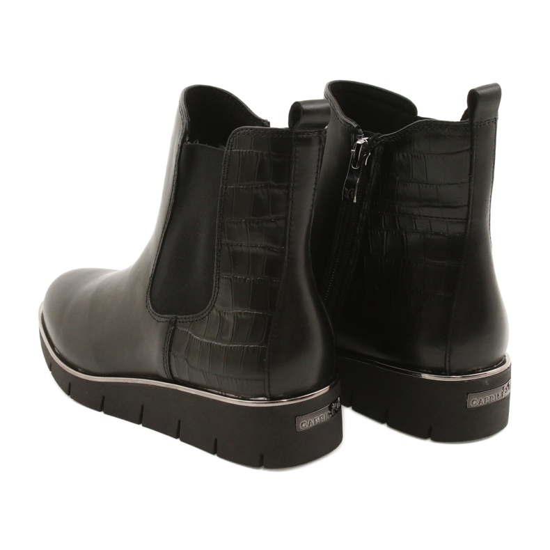 Caprice Stivali con zeppa Sistema Walking On Air 25339 Nero 5