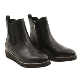 Caprice Stivali con zeppa Sistema Walking On Air 25339 Nero 4