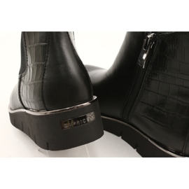 Caprice Stivali con zeppa Sistema Walking On Air 25339 Nero 6