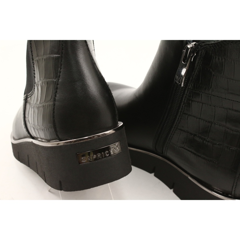 Caprice Stivali con zeppa Sistema Walking On Air 25339 Nero 6