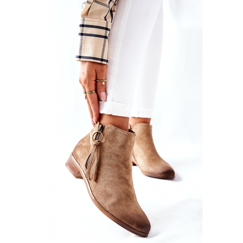 Vinceza Stivaletti Scamosciati Donna Beige Janice 2