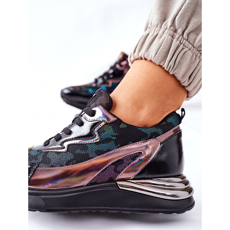 Vinceza Scarpe Sportive da Donna Sneakers Nero Multi Buckland 1