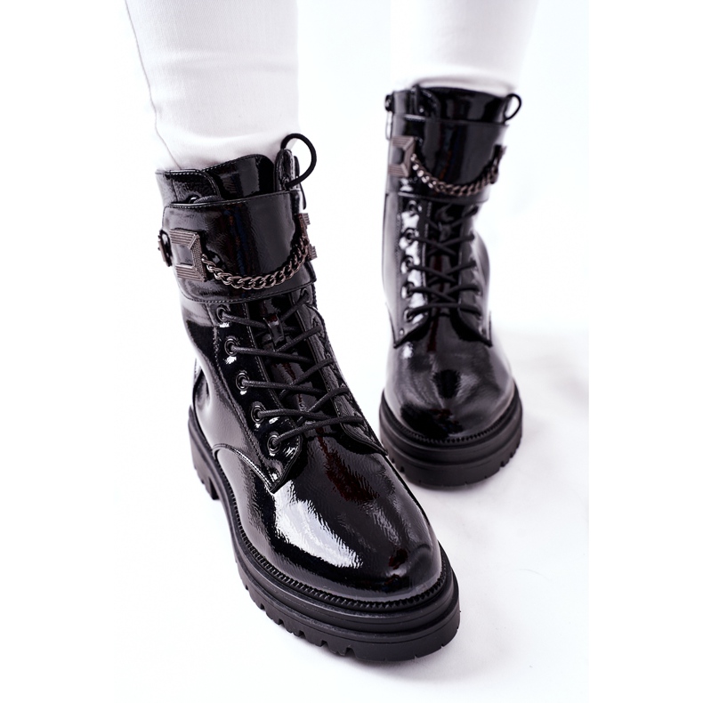 S.Barski Stivali caldi da donna Workers Black Vanquish nero 1
