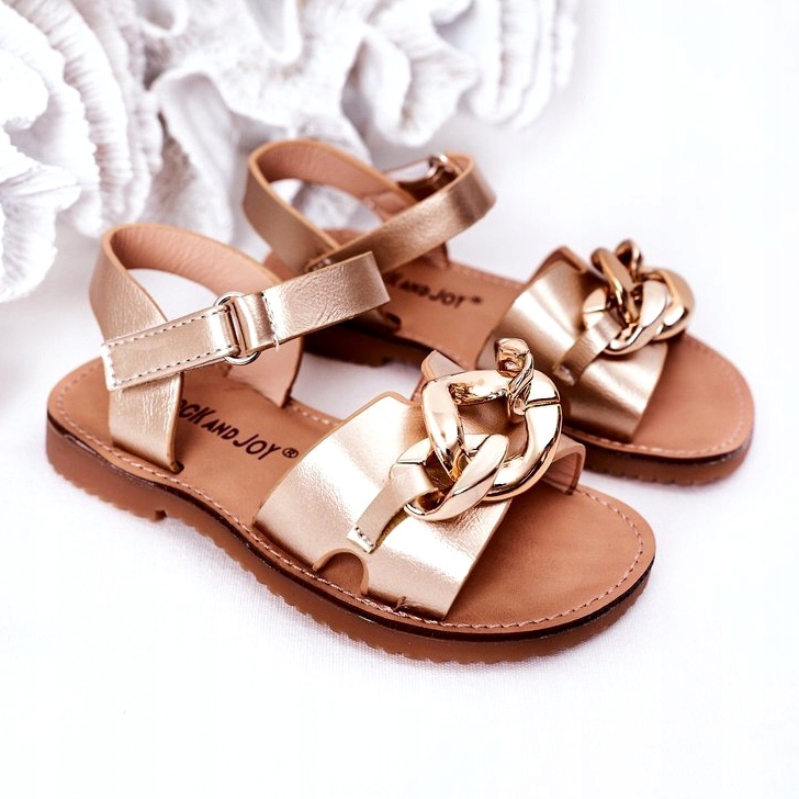 FR1 Sandali per bambini con catena dorata Buffy d'oro 1