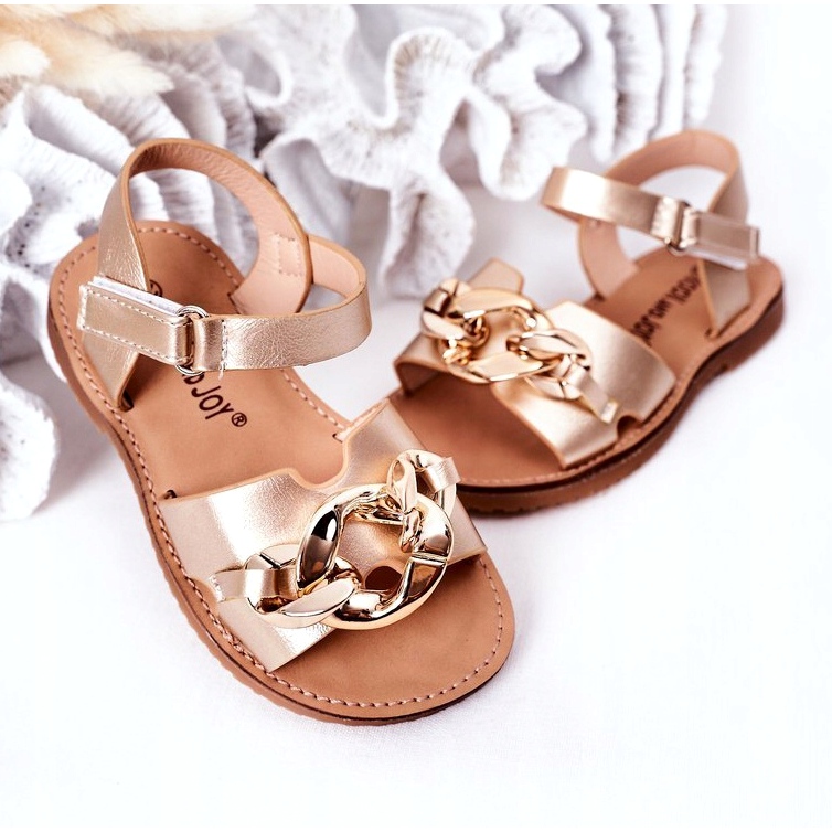FR1 Sandali per bambini con catena dorata Buffy d'oro 4