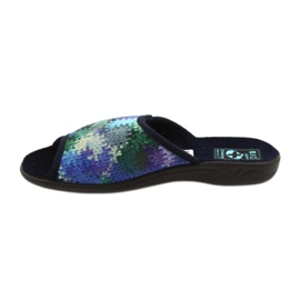 Pantofole da donna Adanex 26264 Sweet blu navy blu verde 1