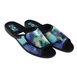 Pantofole da donna Adanex 26264 Sweet blu navy blu verde 3