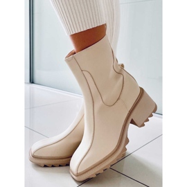 Stivali donna crema QT33P Beige 1