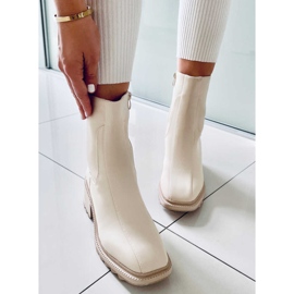 Stivali donna crema QT33P Beige 2