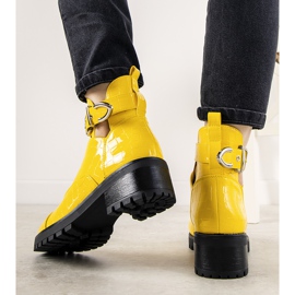 Stivali gialli in pelle di coccodrillo modello Hadley giallo 1