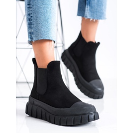 SHELOVET Stivaletti Chelsea alla moda sulla piattaforma nero 2