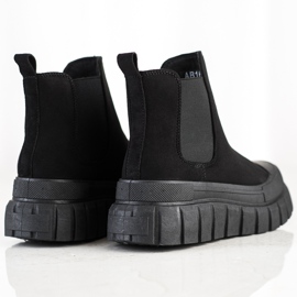 SHELOVET Stivaletti Chelsea alla moda sulla piattaforma nero 1