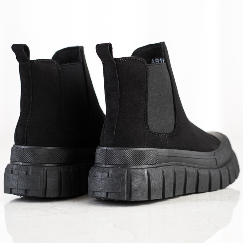SHELOVET Stivaletti Chelsea alla moda sulla piattaforma nero 1