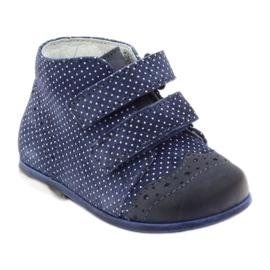 Stivali in pelle femminile blu blu blu punti hugotti bianco 1