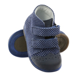 Stivali in pelle femminile blu blu blu punti hugotti bianco 3