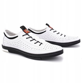 Polbut Scarpe estive da uomo in pelle K22 bianche bianco 2