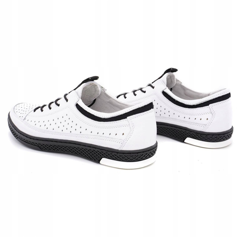 Polbut Scarpe estive da uomo in pelle K22 bianche bianca 4
