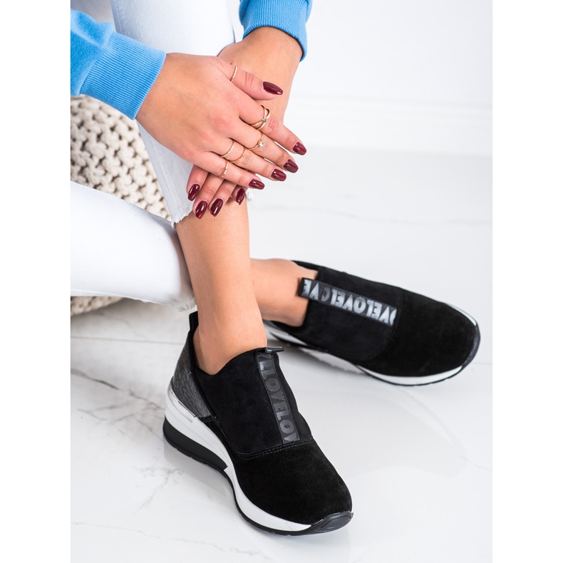 Filippo Sneakers senza lacci in pelle nero 2