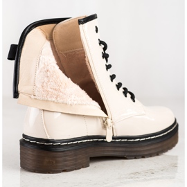 SHELOVET Stivali Da Lavoro Beige Con Pelliccia 1