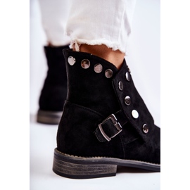 S.Barski Stivali Da Donna In Camoscio Con Fibbia S. Barski Black Merk nero 2