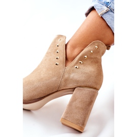 Lewski Shoes Stivaletti Da Donna In Pelle Scamosciata Con Ritagli Lewski Beige Sabbia 3075 marrone 1