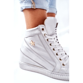 Lewski Shoes Scarpe Sportive in Pelle da Donna Lewski Argento 3079 1