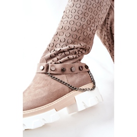 Lewski Shoes Stivali da donna in pelle Lewski Cappuccino Suede 2866 marrone 1