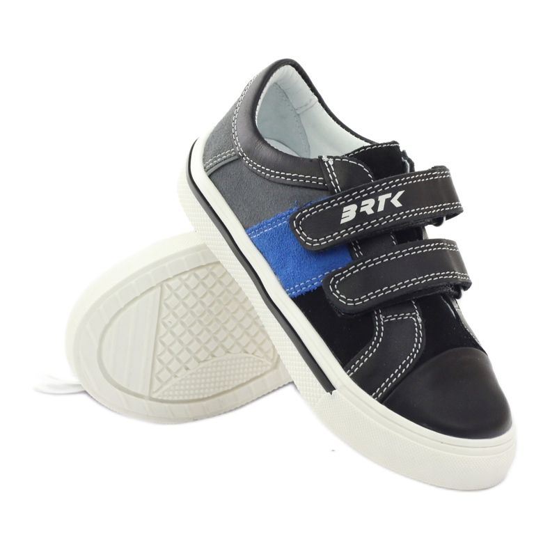 Scarpe da bambino Bartek 15607 nere multicolore grigio blu 3