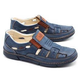 Olivier Scarpe uomo traforate 601 per l'estate blu navy 2