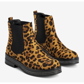 Stivali marroni con motivo leopardato Be Nice marrone nero 1