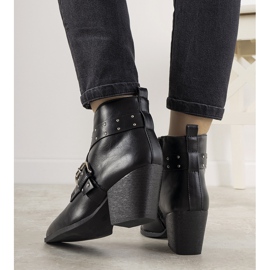 Stivali Jodhpur neri con fibbia e borchie Rubio nero 1