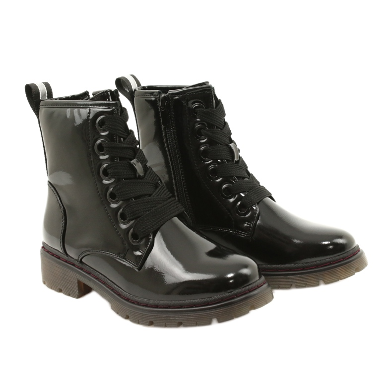 Stivali classici da donna Varnished Boots Evento 21BT35-4233 Black nero 5