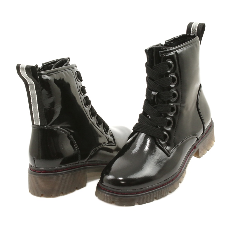 Stivali classici da donna Varnished Boots Evento 21BT35-4233 Black nero 3