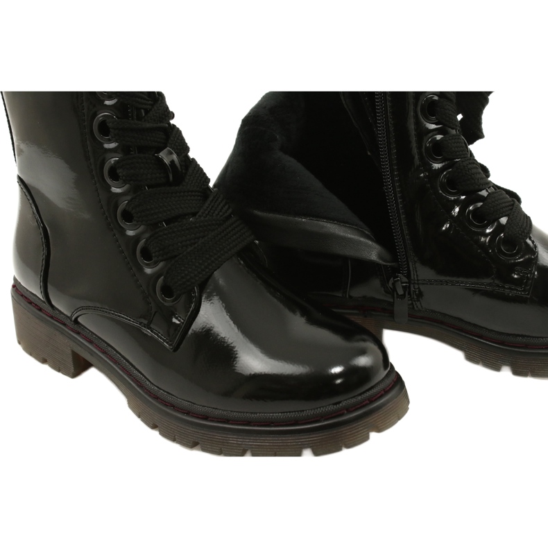 Stivali classici da donna Varnished Boots Evento 21BT35-4233 Black nero 6