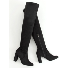 Stivali neri con tacco alto SQ3269 Nero 1