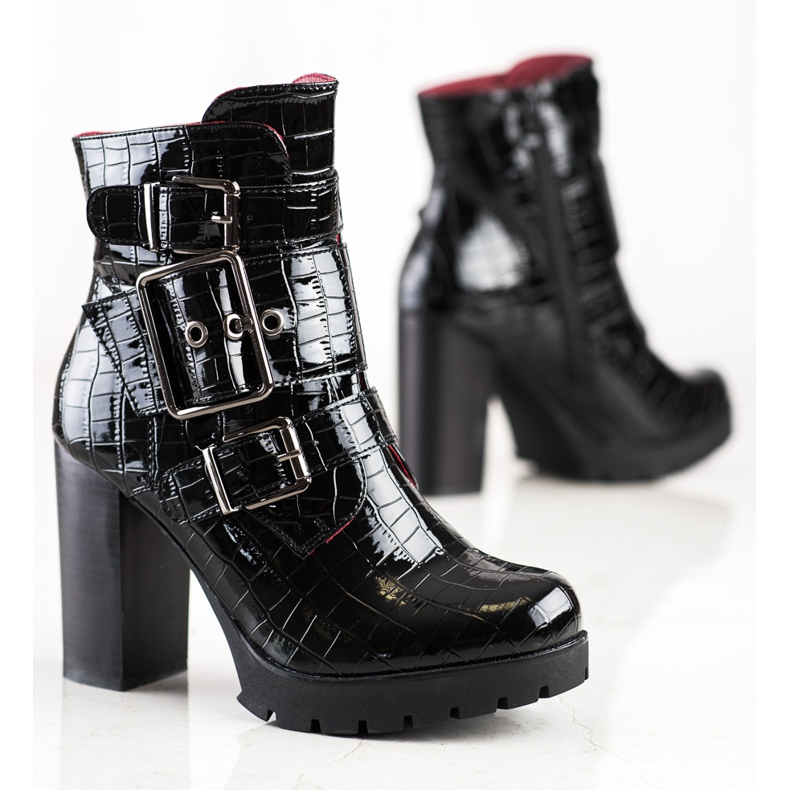 Erynn Stivali con tacco alto alla moda nero 1