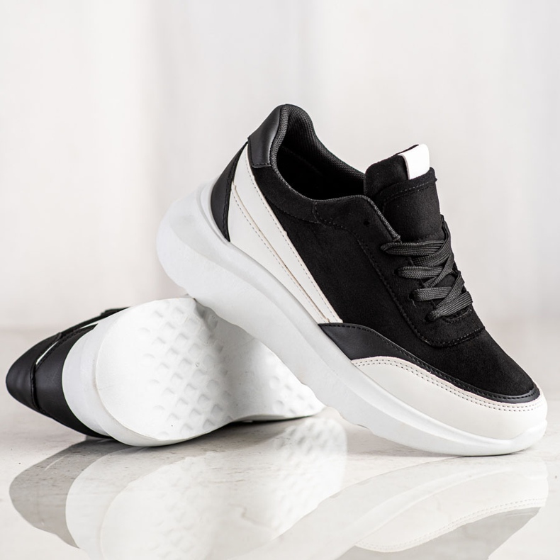 SHELOVET Sneakers in pelle scamosciata nera nero 1