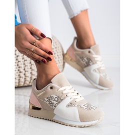 SHELOVET Scarpe da ginnastica alla moda beige 1
