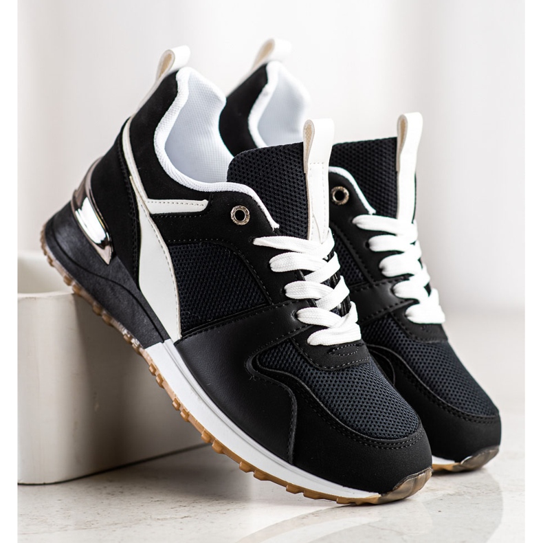 SHELOVET Sneakers sportive nere nero 2