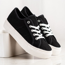 Bella Star Sneakers nere sulla piattaforma nero 1