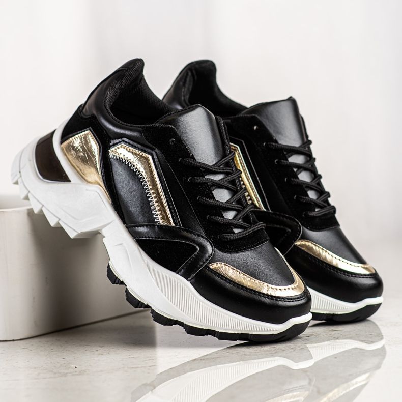 SHELOVET Scarpe da ginnastica alla moda nero 2