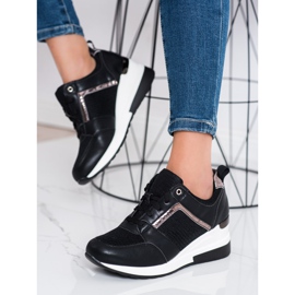 Sweet Shoes Sneakers Con Zeppa Con Rete nero 1
