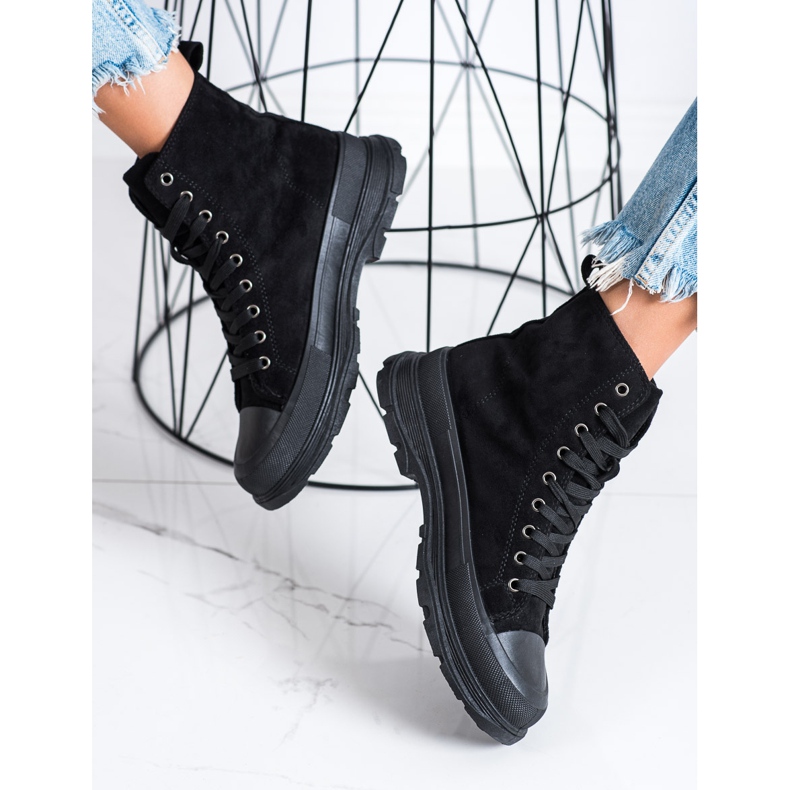 Seastar Sneakers alte in pelle scamosciata nero 2