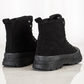 Seastar Sneakers alte in pelle scamosciata nero 1