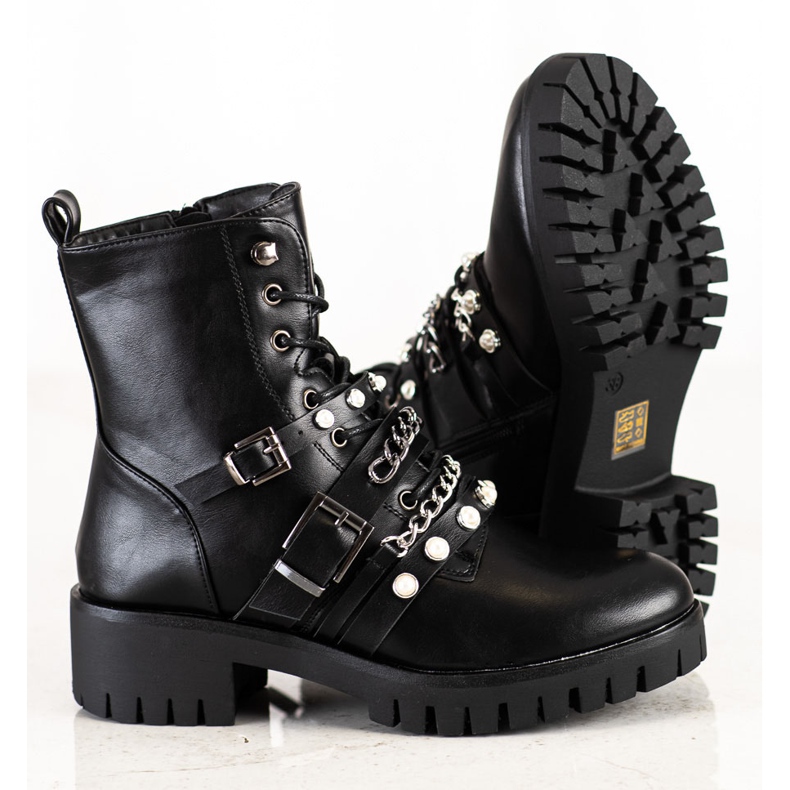 Cm Paris Lavoratori alla moda con perle nero 1